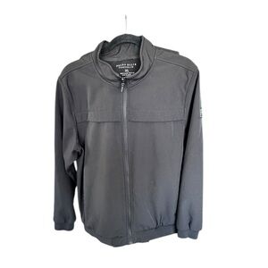 Perry Ellis Black Softshell Jacket XL Minimalist Athleisure Tech Golfcore